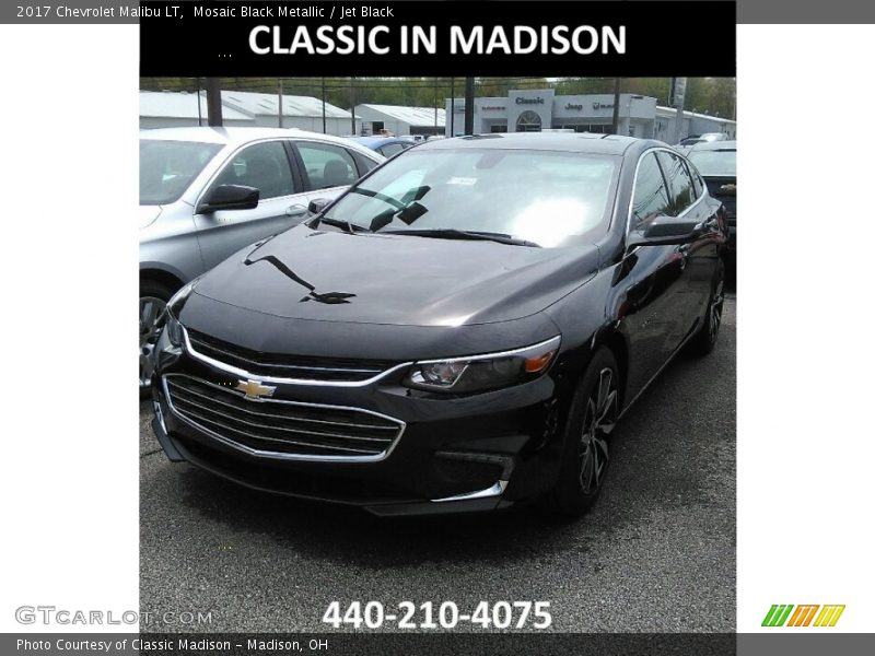 Mosaic Black Metallic / Jet Black 2017 Chevrolet Malibu LT