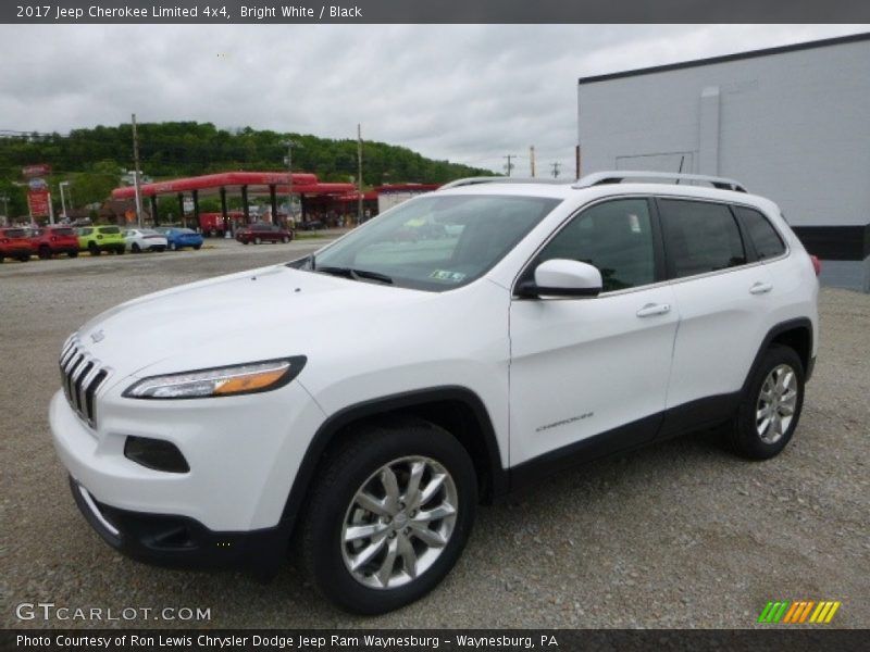 Bright White / Black 2017 Jeep Cherokee Limited 4x4