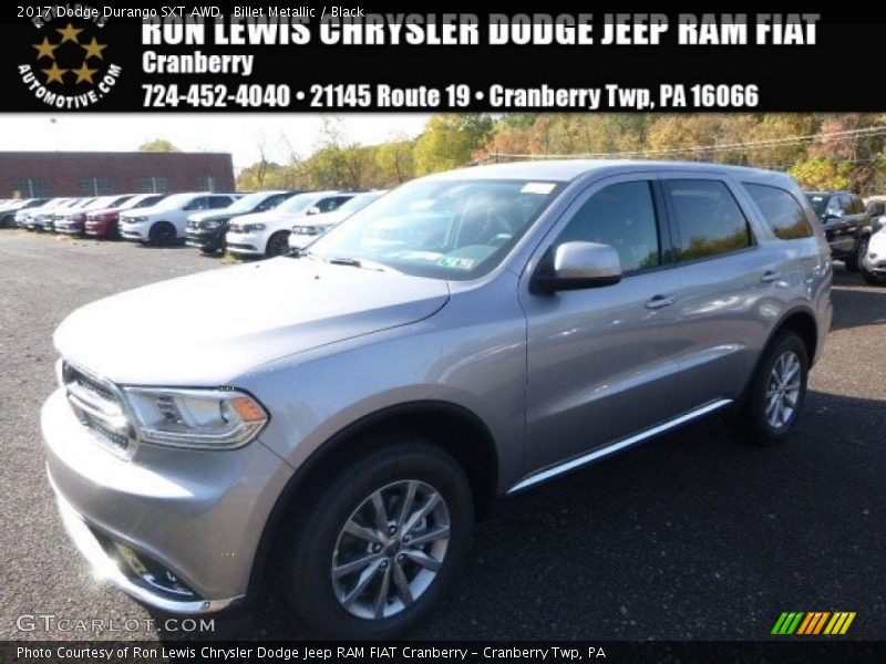 Billet Metallic / Black 2017 Dodge Durango SXT AWD