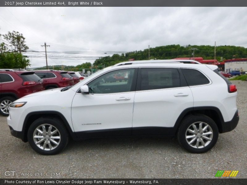 Bright White / Black 2017 Jeep Cherokee Limited 4x4