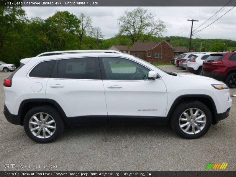 Bright White / Black 2017 Jeep Cherokee Limited 4x4