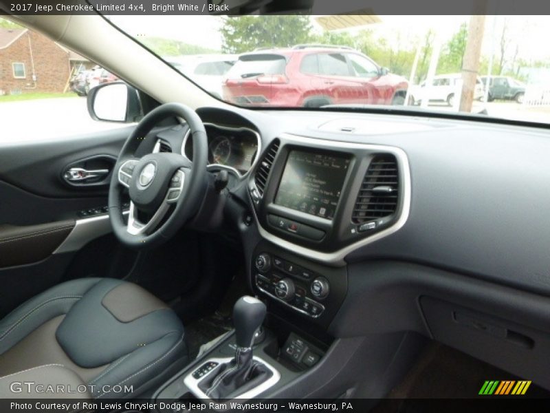 Bright White / Black 2017 Jeep Cherokee Limited 4x4