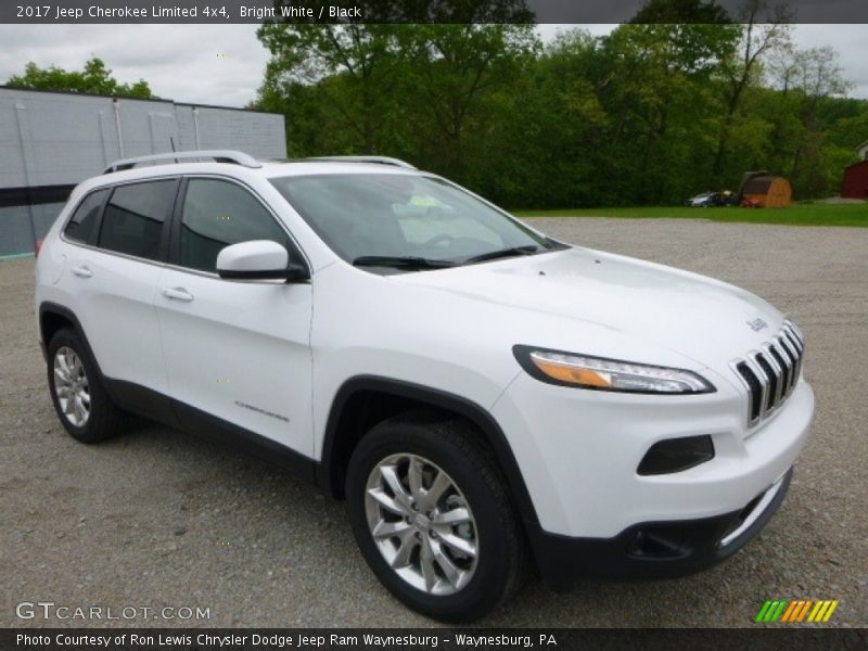 Bright White / Black 2017 Jeep Cherokee Limited 4x4
