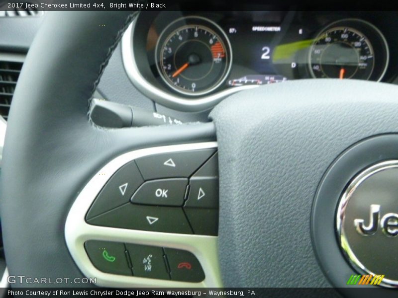 Bright White / Black 2017 Jeep Cherokee Limited 4x4