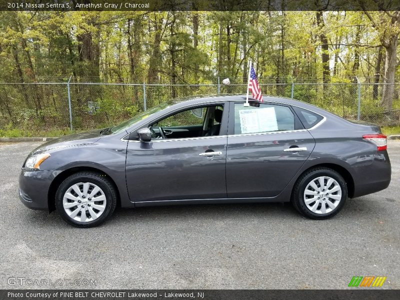 Amethyst Gray / Charcoal 2014 Nissan Sentra S