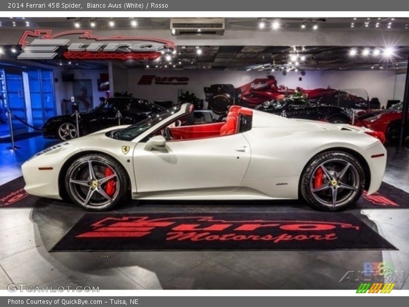 Bianco Avus (White) / Rosso 2014 Ferrari 458 Spider