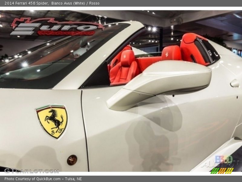 Bianco Avus (White) / Rosso 2014 Ferrari 458 Spider