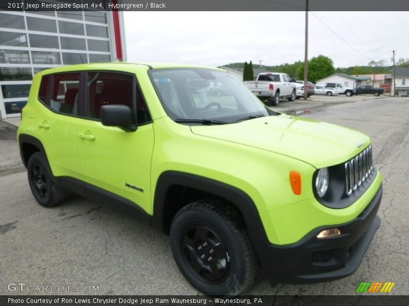 Hypergreen / Black 2017 Jeep Renegade Sport 4x4