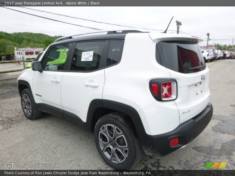 Alpine White / Black 2017 Jeep Renegade Limited 4x4