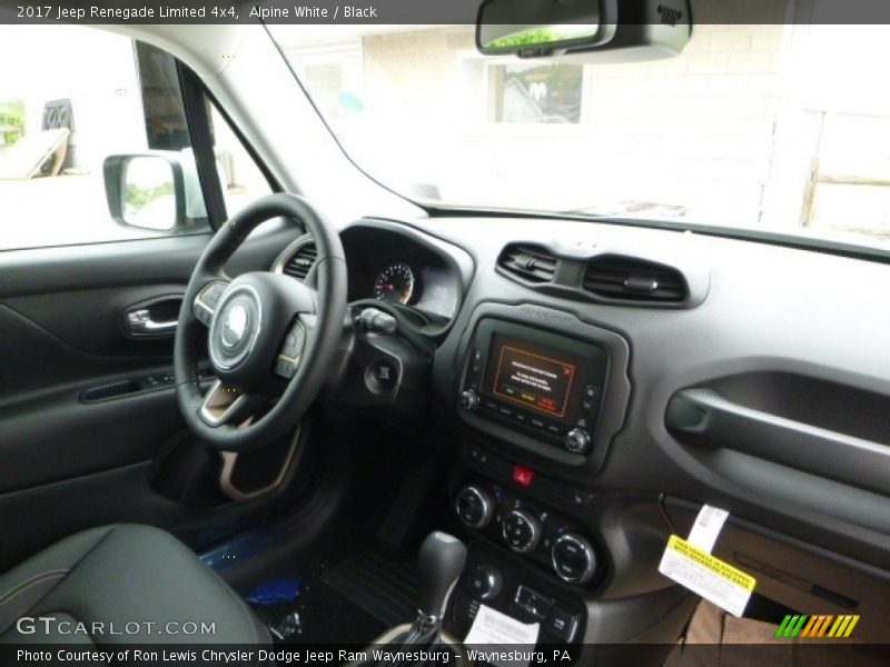 Alpine White / Black 2017 Jeep Renegade Limited 4x4