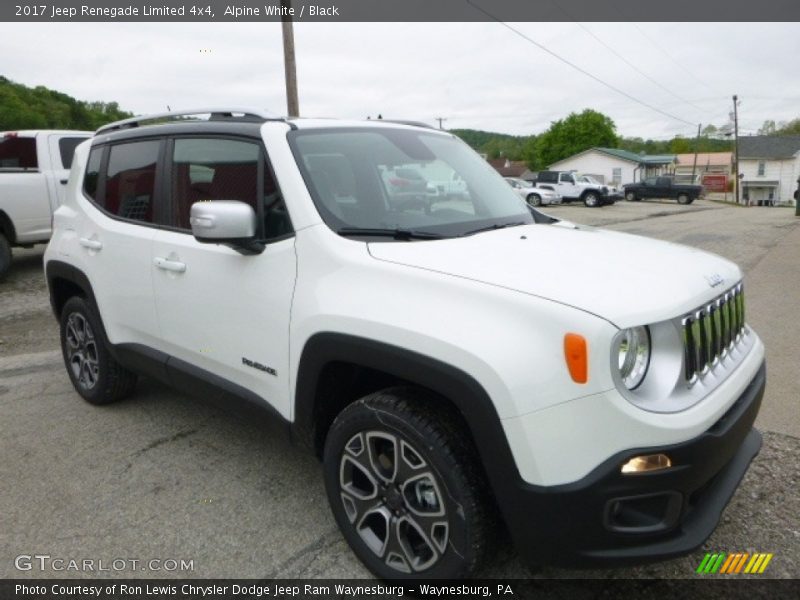 Alpine White / Black 2017 Jeep Renegade Limited 4x4