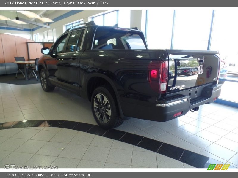 Crystal Black Pearl / Black 2017 Honda Ridgeline RTL AWD