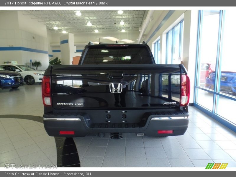 Crystal Black Pearl / Black 2017 Honda Ridgeline RTL AWD