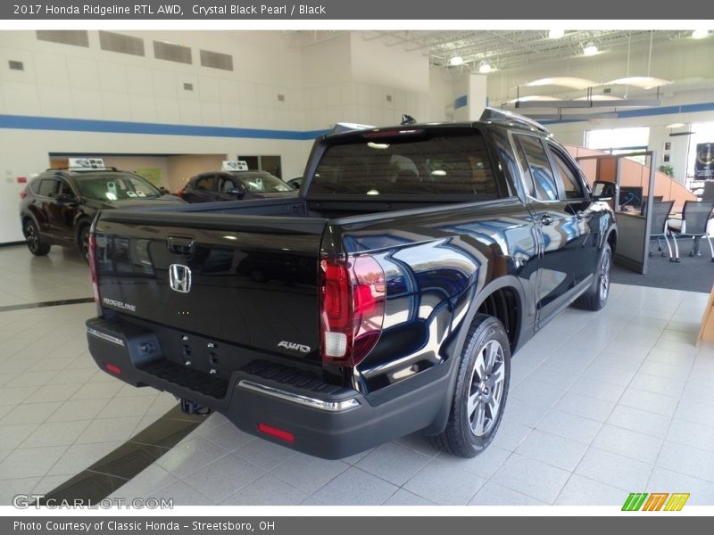 Crystal Black Pearl / Black 2017 Honda Ridgeline RTL AWD