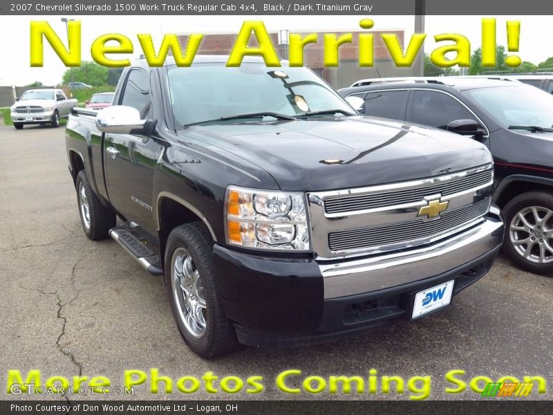 Black / Dark Titanium Gray 2007 Chevrolet Silverado 1500 Work Truck Regular Cab 4x4