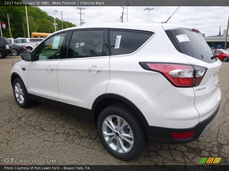 White Platinum / Charcoal Black 2017 Ford Escape SE 4WD