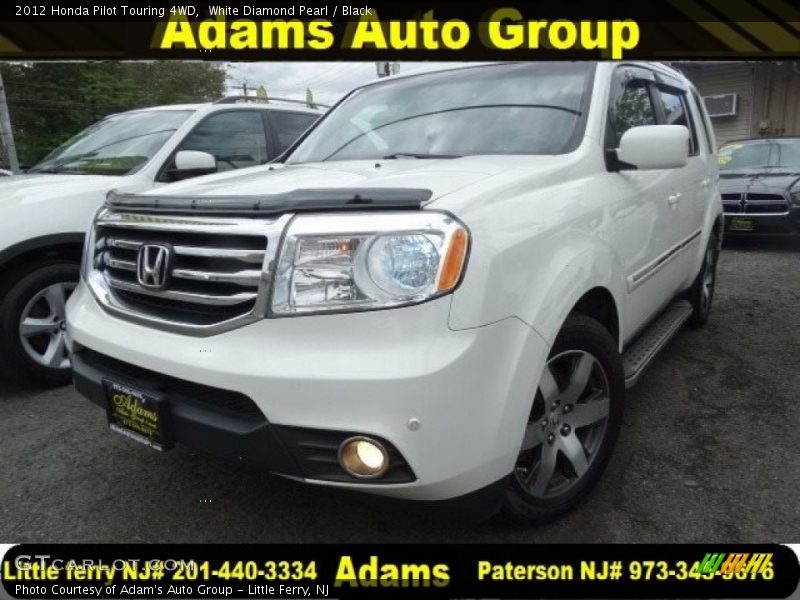 White Diamond Pearl / Black 2012 Honda Pilot Touring 4WD