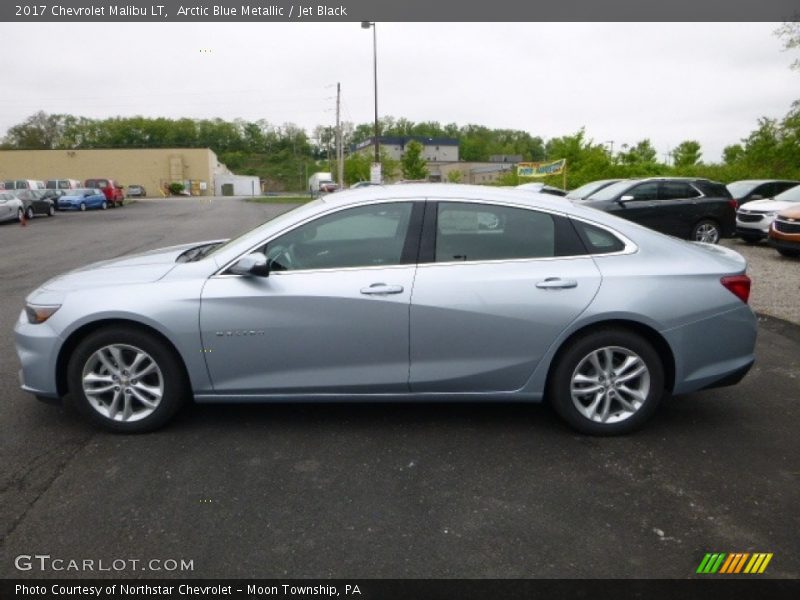 Arctic Blue Metallic / Jet Black 2017 Chevrolet Malibu LT