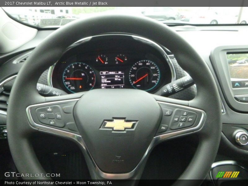 Arctic Blue Metallic / Jet Black 2017 Chevrolet Malibu LT