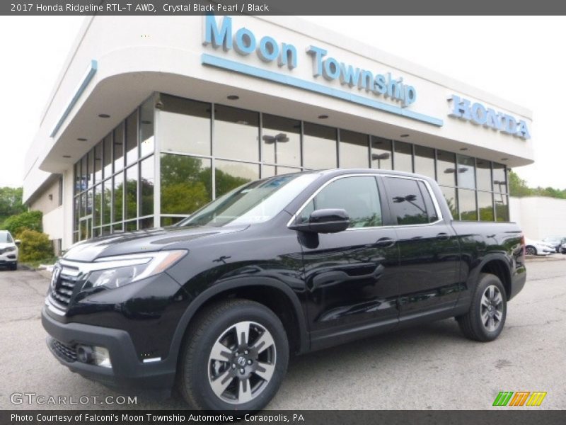 Crystal Black Pearl / Black 2017 Honda Ridgeline RTL-T AWD