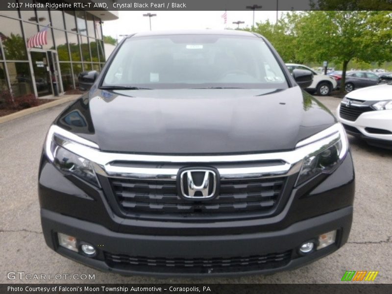 Crystal Black Pearl / Black 2017 Honda Ridgeline RTL-T AWD