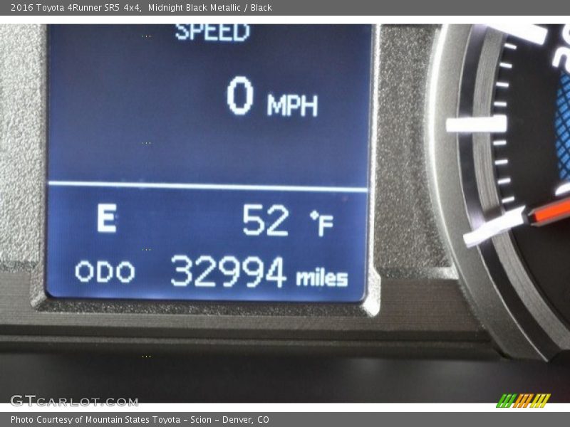 Midnight Black Metallic / Black 2016 Toyota 4Runner SR5 4x4