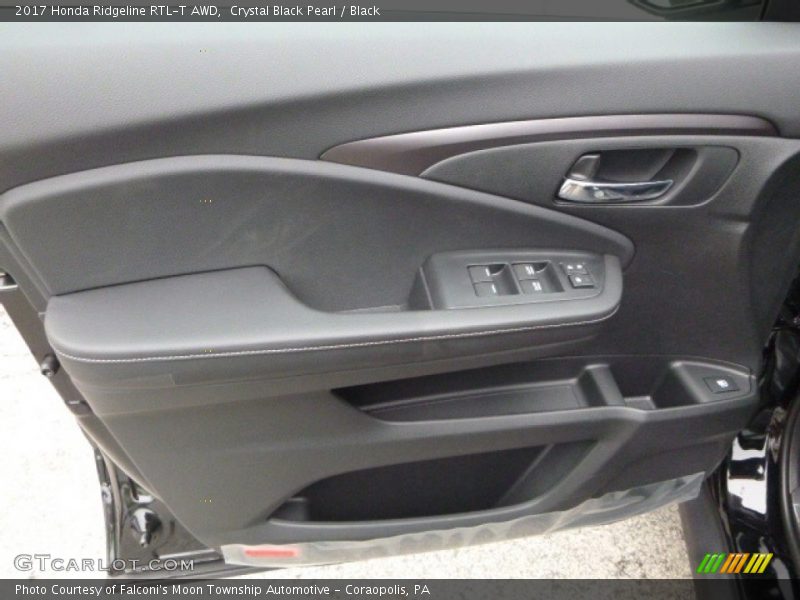 Crystal Black Pearl / Black 2017 Honda Ridgeline RTL-T AWD
