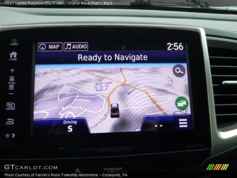 Crystal Black Pearl / Black 2017 Honda Ridgeline RTL-T AWD