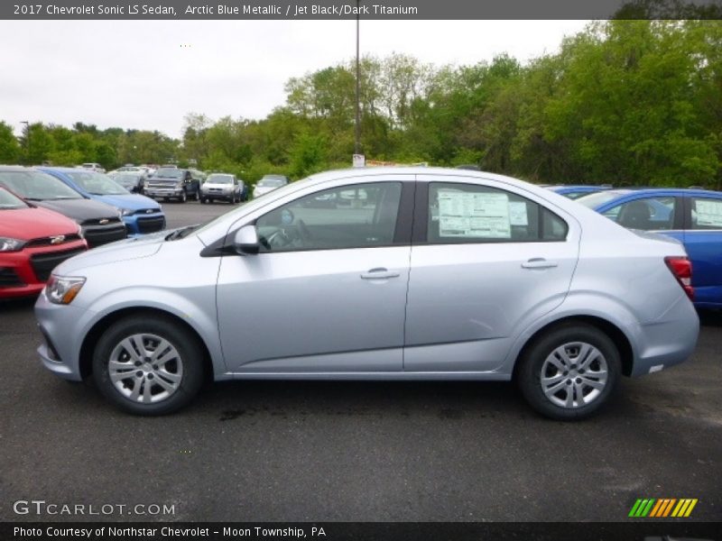Arctic Blue Metallic / Jet Black/Dark Titanium 2017 Chevrolet Sonic LS Sedan