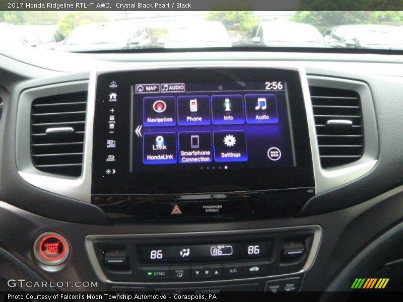 Crystal Black Pearl / Black 2017 Honda Ridgeline RTL-T AWD