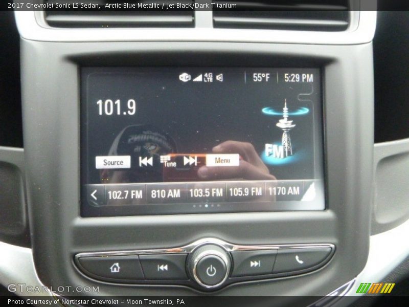 Arctic Blue Metallic / Jet Black/Dark Titanium 2017 Chevrolet Sonic LS Sedan