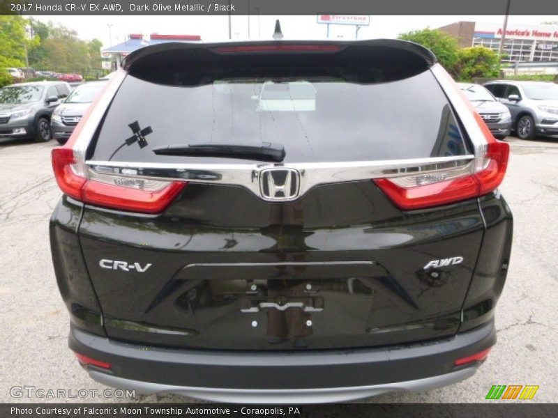 Dark Olive Metallic / Black 2017 Honda CR-V EX AWD