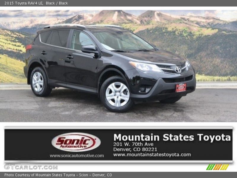 Black / Black 2015 Toyota RAV4 LE