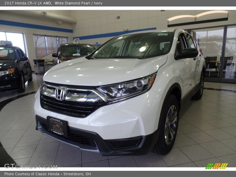 White Diamond Pearl / Ivory 2017 Honda CR-V LX AWD