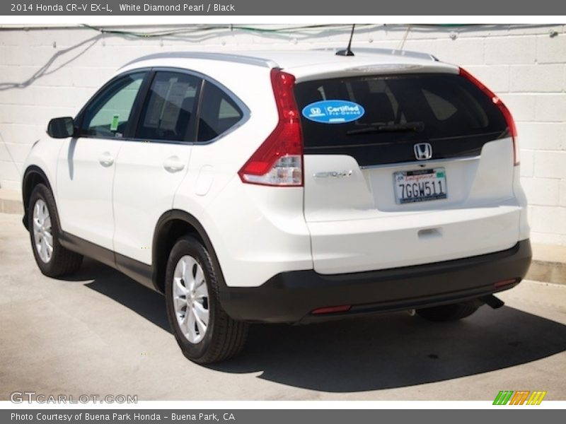 White Diamond Pearl / Black 2014 Honda CR-V EX-L