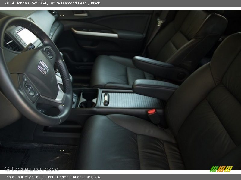 White Diamond Pearl / Black 2014 Honda CR-V EX-L