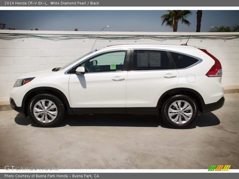 White Diamond Pearl / Black 2014 Honda CR-V EX-L