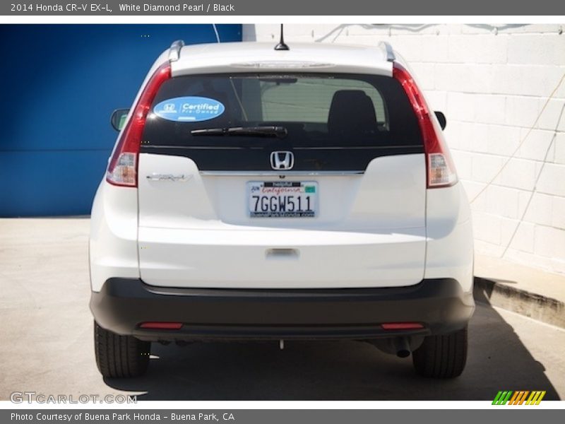White Diamond Pearl / Black 2014 Honda CR-V EX-L
