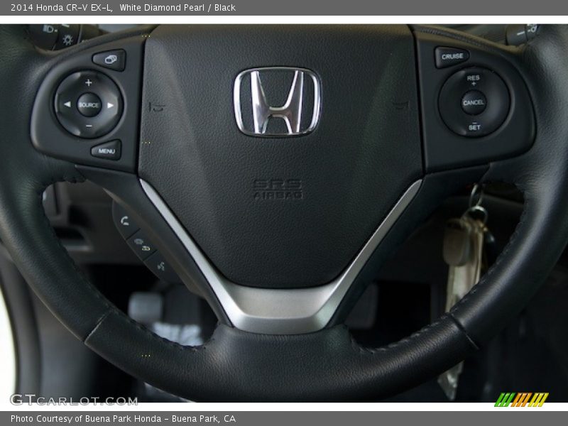 White Diamond Pearl / Black 2014 Honda CR-V EX-L