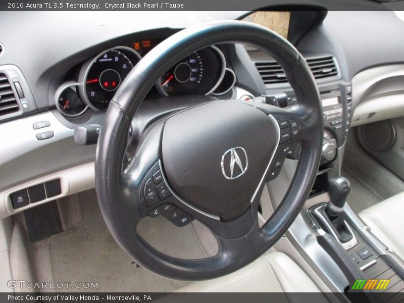 Crystal Black Pearl / Taupe 2010 Acura TL 3.5 Technology