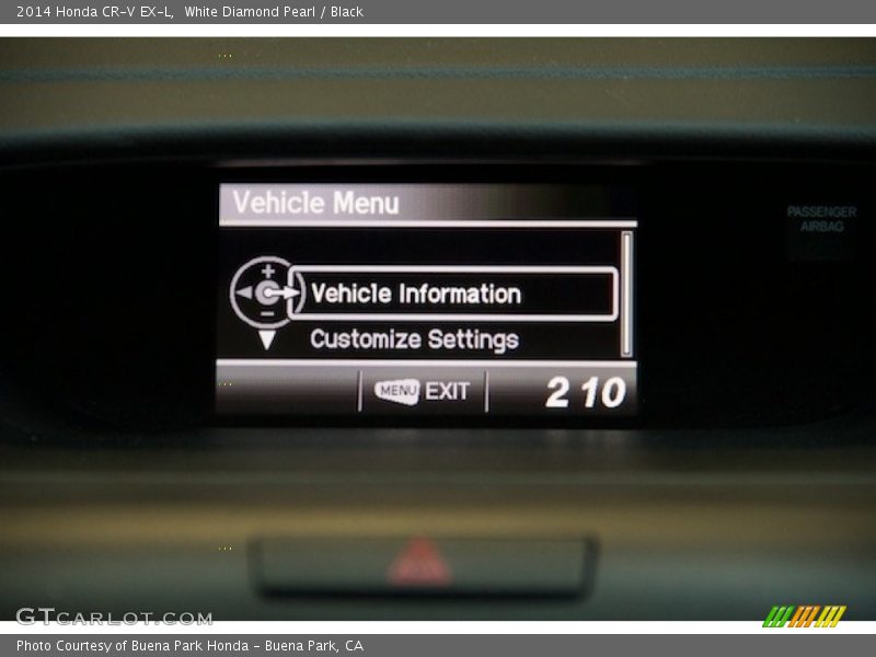 White Diamond Pearl / Black 2014 Honda CR-V EX-L