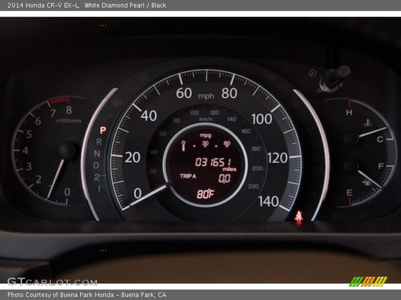 White Diamond Pearl / Black 2014 Honda CR-V EX-L