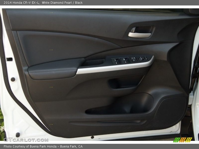 White Diamond Pearl / Black 2014 Honda CR-V EX-L