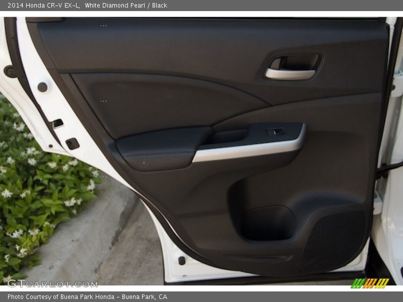 White Diamond Pearl / Black 2014 Honda CR-V EX-L