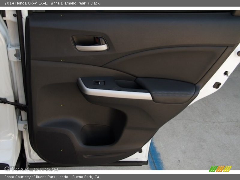 White Diamond Pearl / Black 2014 Honda CR-V EX-L