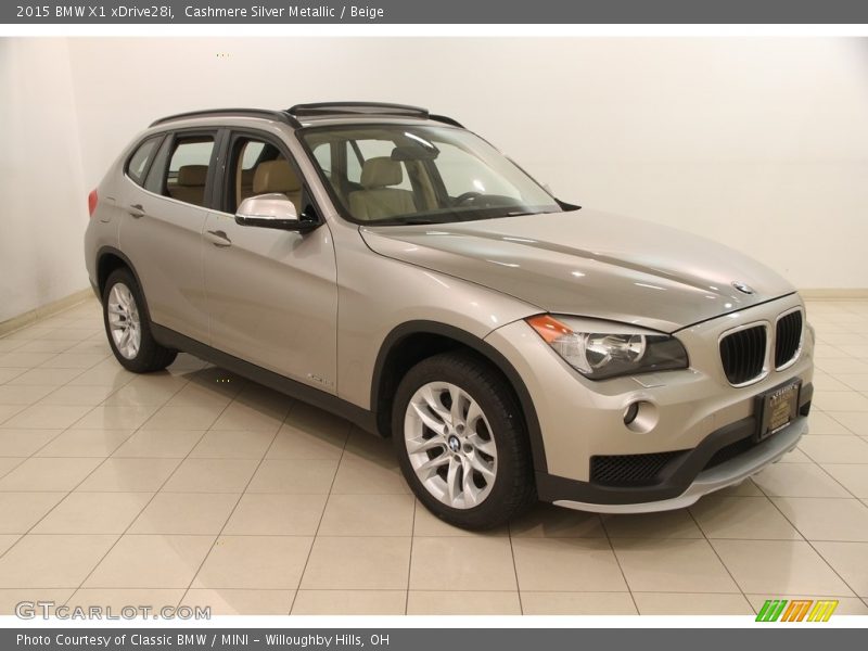 Cashmere Silver Metallic / Beige 2015 BMW X1 xDrive28i