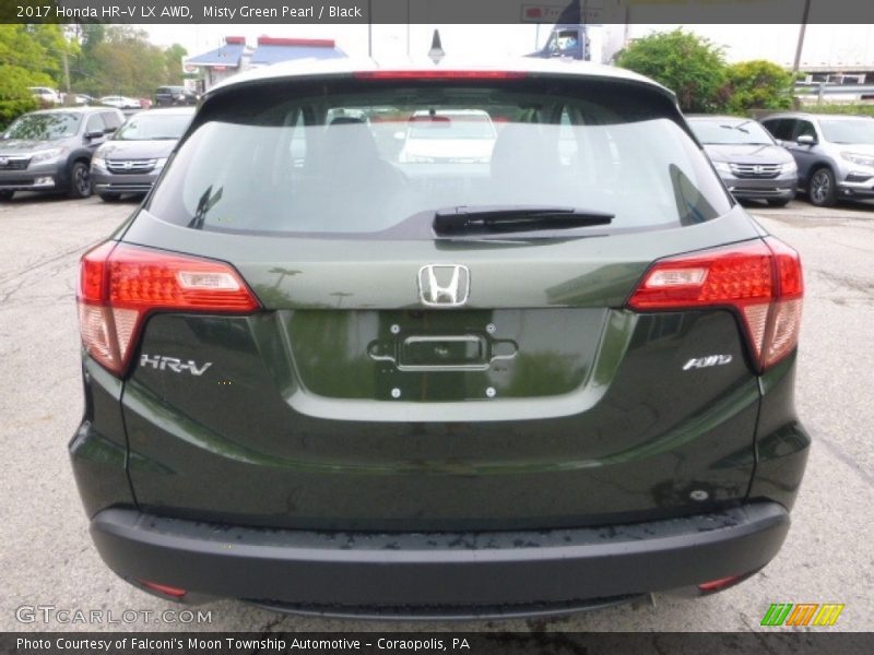 Misty Green Pearl / Black 2017 Honda HR-V LX AWD
