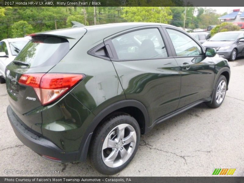 Misty Green Pearl / Black 2017 Honda HR-V LX AWD