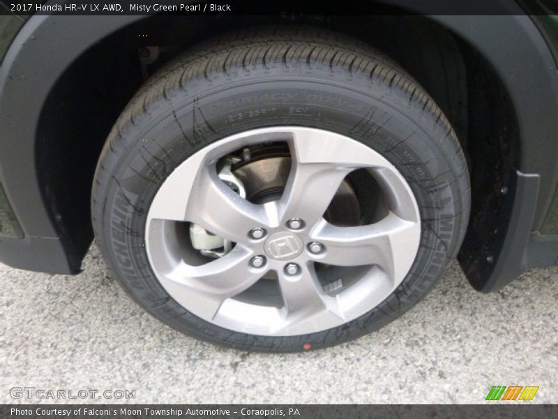 Misty Green Pearl / Black 2017 Honda HR-V LX AWD