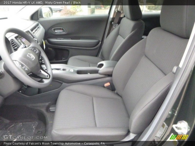 Misty Green Pearl / Black 2017 Honda HR-V LX AWD